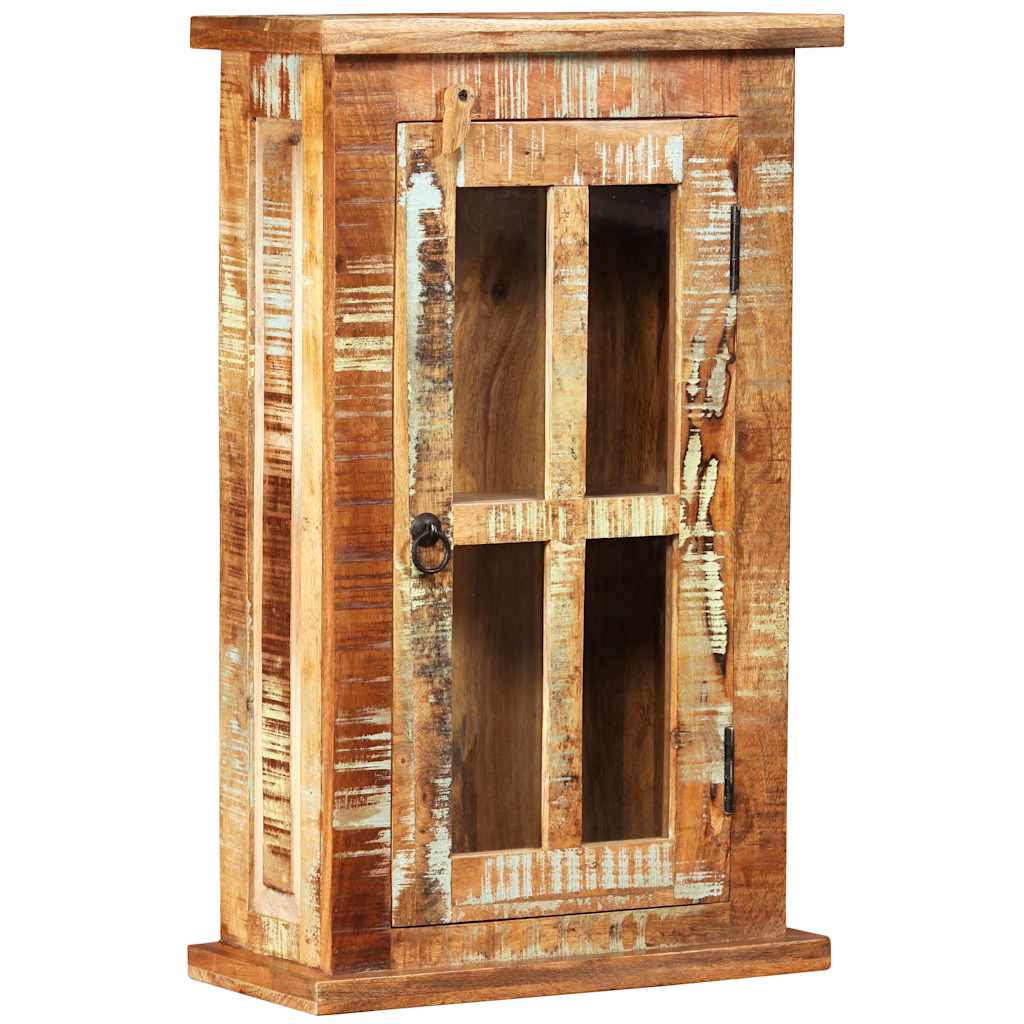 Armadietto a Muro in Legno Massello di Recupero 44x21x72 cm