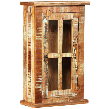 Armadietto a Muro in Legno Massello di Recupero 44x21x72 cm