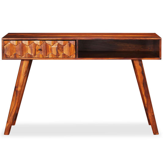 Scrittoio in Legno Massello di Acacia 118x50x76 cm - homemem39
