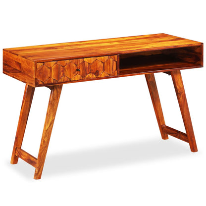 Scrittoio in Legno Massello di Acacia 118x50x76 cm - homemem39