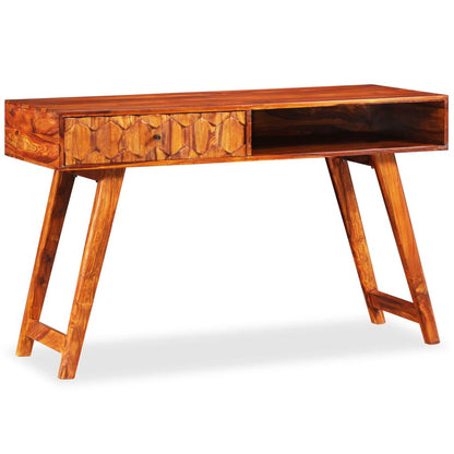 Scrittoio in Legno Massello di Acacia 118x50x76 cm - homemem39