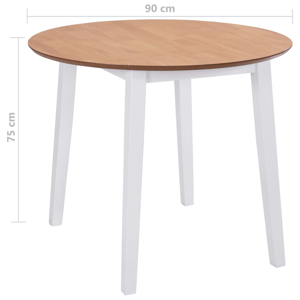 Tavolo per Sala da Pranzo con Ali Rotondo in MDF Bianco | homemem39