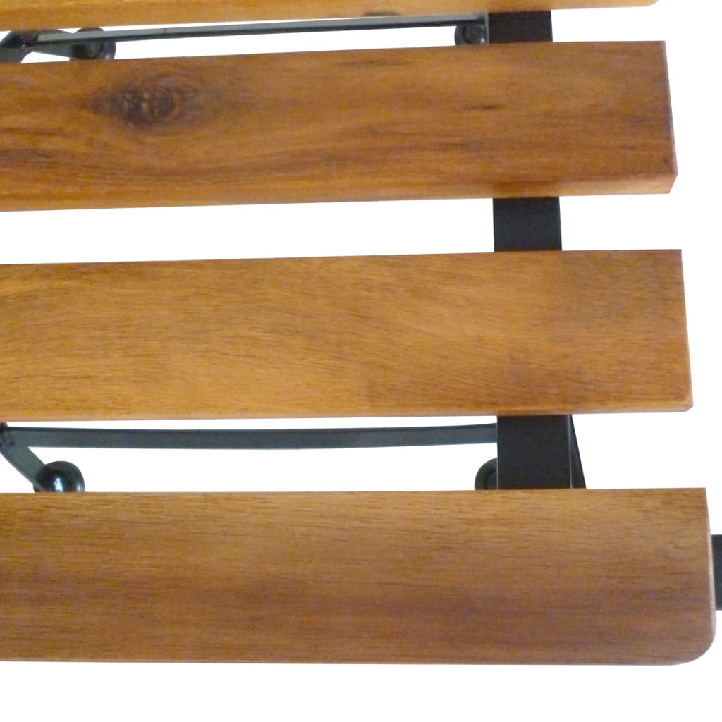 Sedie da Giardino Pieghevoli 2 pz in Acciaio e Massello Acacia - homemem39