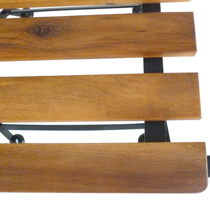 Sedie da Giardino Pieghevoli 2 pz in Acciaio e Massello Acacia - homemem39