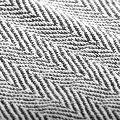 Copriletto in Cotone a Spina di Pesce 160x210 cm Blu Marino