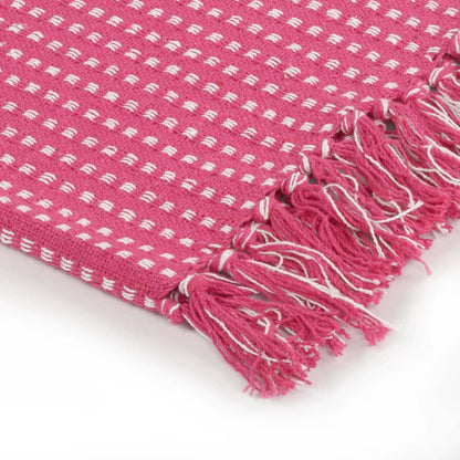 Copriletto in Cotone a Quadri 125x150 cm Rosa - homemem39