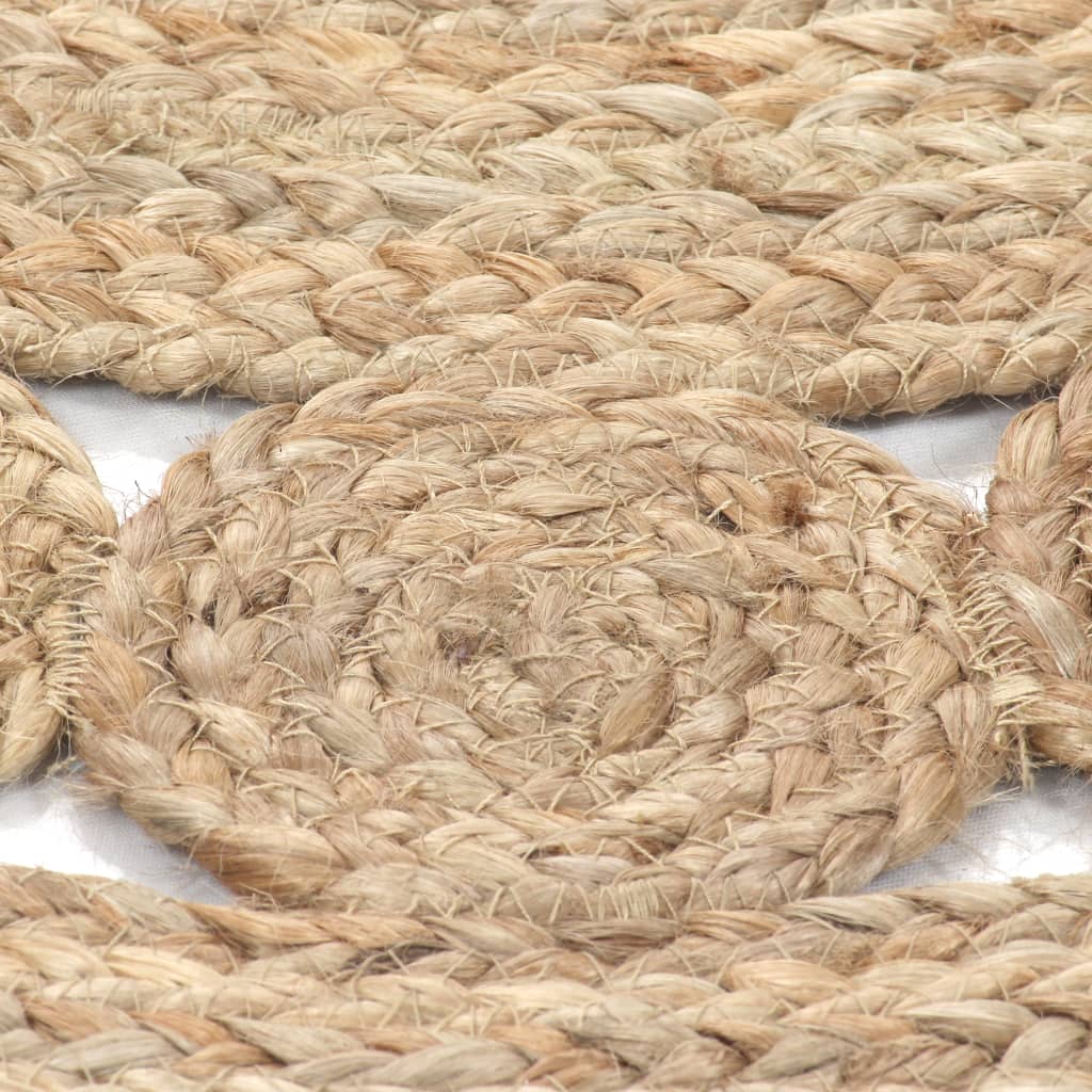 Woven Jute Rug with 90 cm Round Design