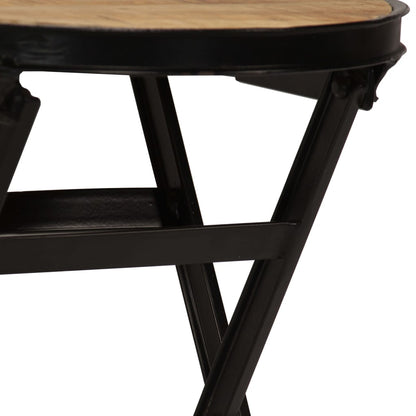 Scrivania con Sgabello Pieghevole in Legno di Mango 115x50x76cm | homemem39