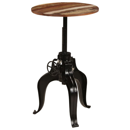 Tavolo da Bar in Legno Massello di Recupero 60x(76-110) cm