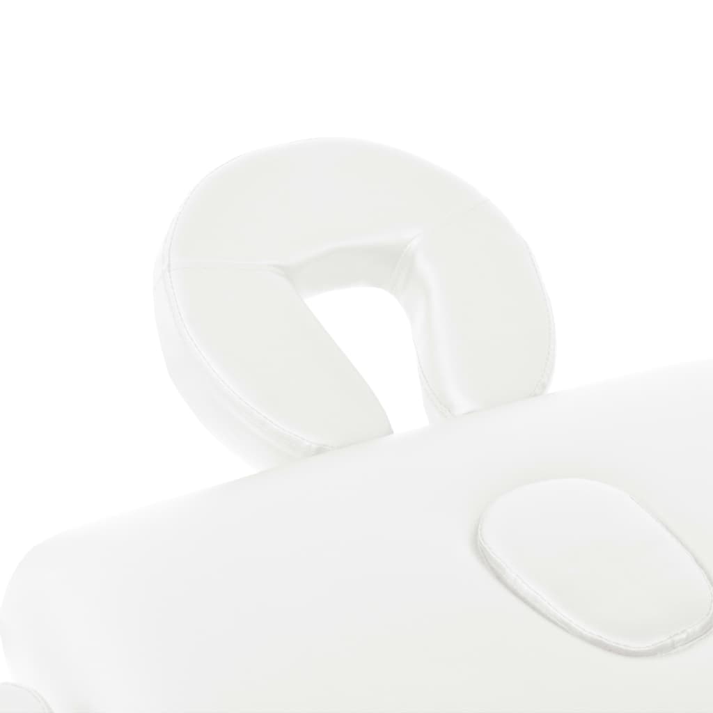 Lettino da Massaggio Pieghevole 2 Zone Spessore 10 cm Bianco - homemem39