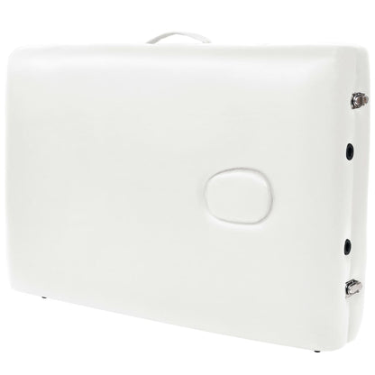 Lettino da Massaggio Pieghevole 2 Zone Spessore 10 cm Bianco - homemem39