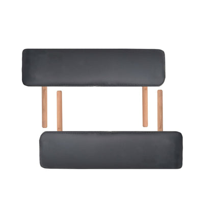 Lettino da Massaggio 2 Zone Pieghevole Spessore 10 cm Nero | homemem39