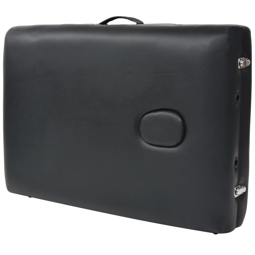 Lettino da Massaggio 2 Zone Pieghevole Spessore 10 cm Nero | homemem39