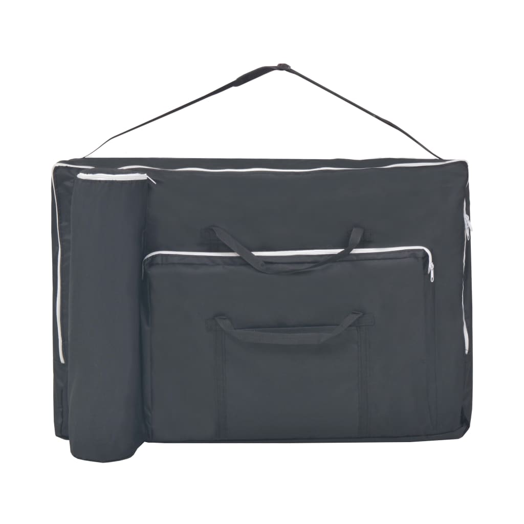 Lettino da Massaggio 2 Zone Pieghevole Spessore 10 cm Nero | homemem39