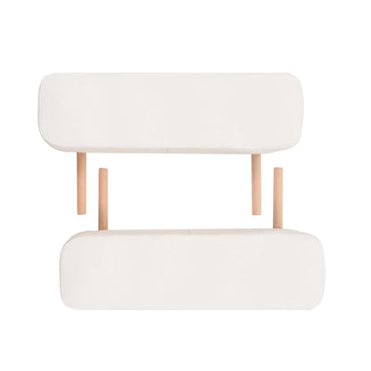 Lettino da Massaggio Pieghevole 3 Zone Spessore 10 cm Bianco | homemem39
