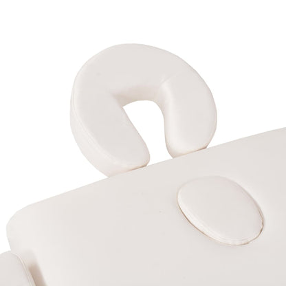 Lettino da Massaggio Pieghevole 3 Zone Spessore 10 cm Bianco | homemem39