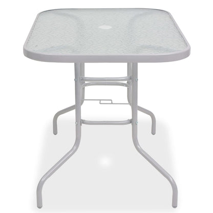Set da Pranzo da Giardino 8 pz in Acciaio e Textilene Grigio | homemem39