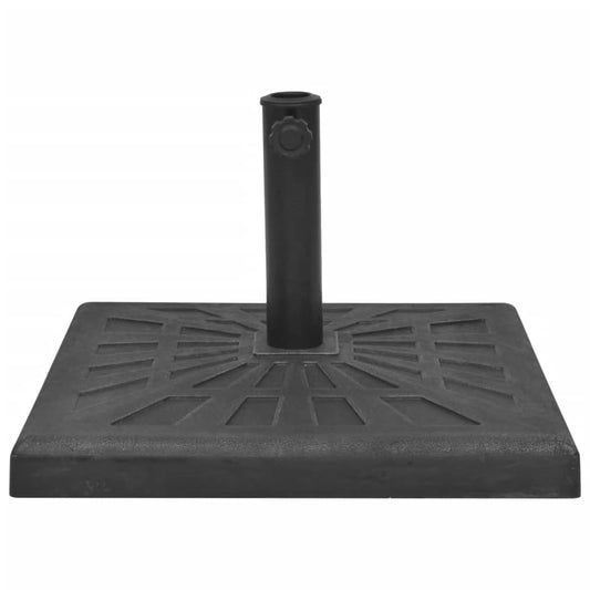 Base per Parasole Quadrata in Resina Nera 19 kg - homemem39