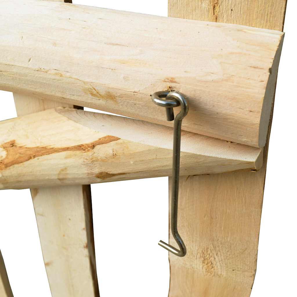 Cancello Singolo per Recinzione in Legno di Nocciolo 100x90 cm | homemem39