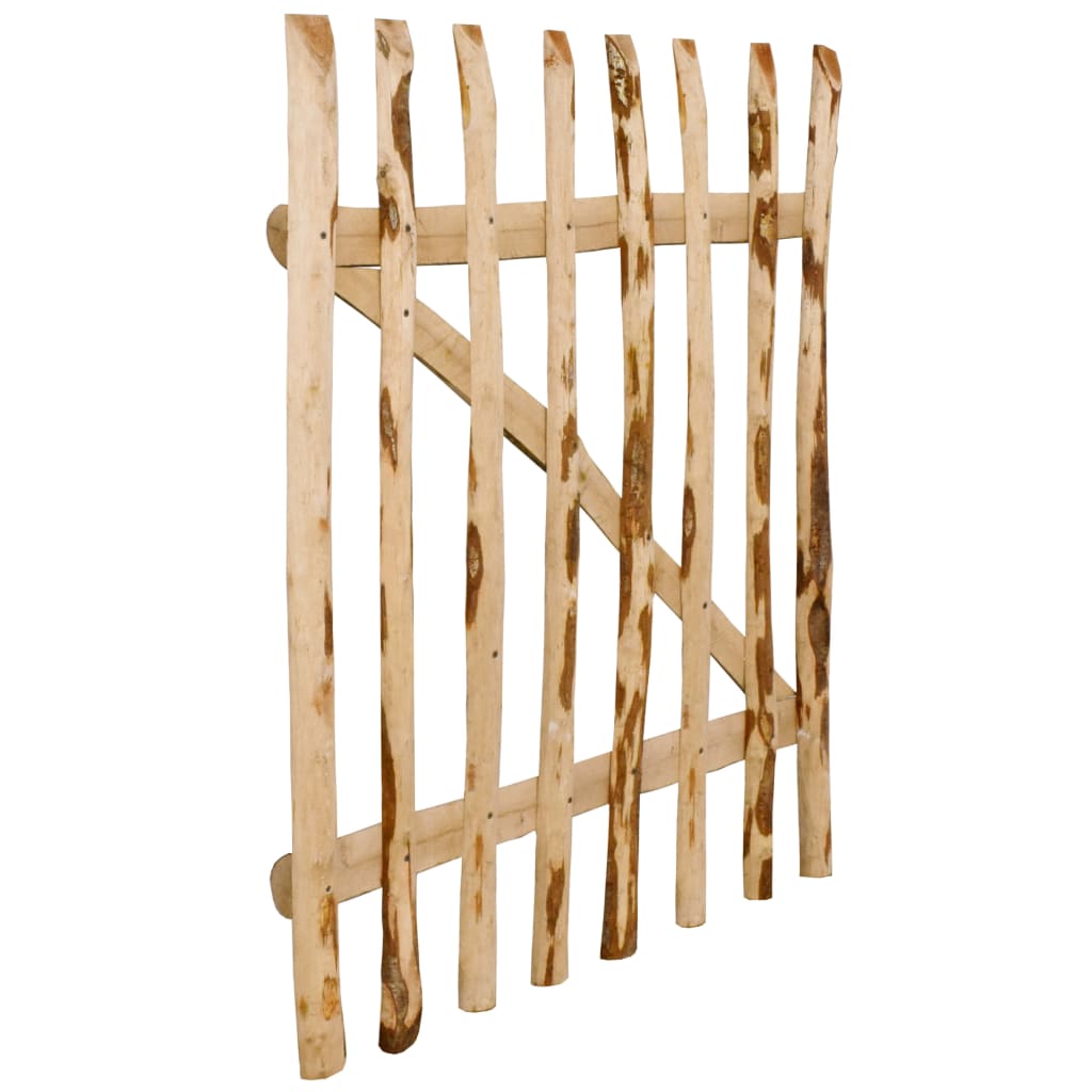 Cancello Singolo per Recinzione in Legno di Nocciolo 100x120 cm | homemem39