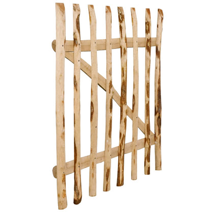 Cancello Singolo per Recinzione in Legno di Nocciolo 100x120 cm | homemem39
