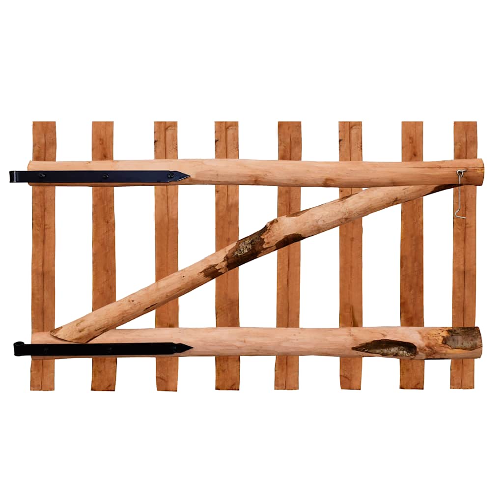 Cancello Singolo Recinzione Legno Nocciolo Impregnato 100x60 cm | homemem39