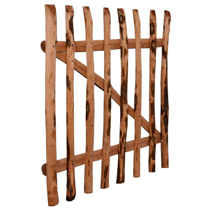 Cancello Singolo Recinzione Legno Nocciolo Impregnato 100x100cm | homemem39