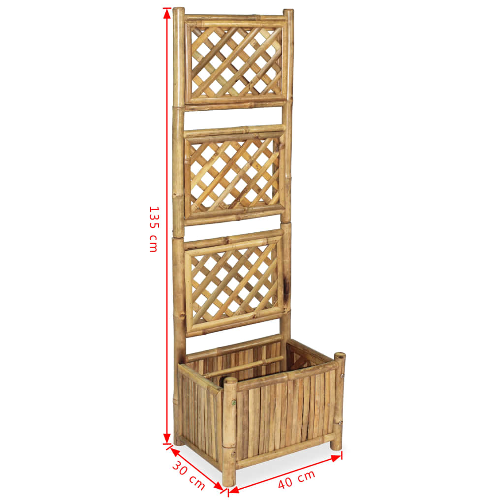 Letto Rialzato da Giardino con Graticcio in Bambù 40 cm | homemem39