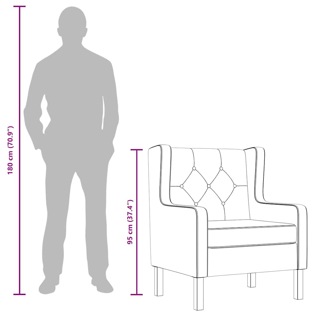 Poltrona Grigia in Tessuto