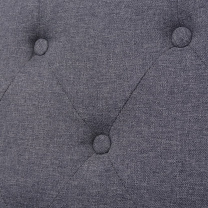 Divano a 2 Posti in Tessuto Grigio - homemem39