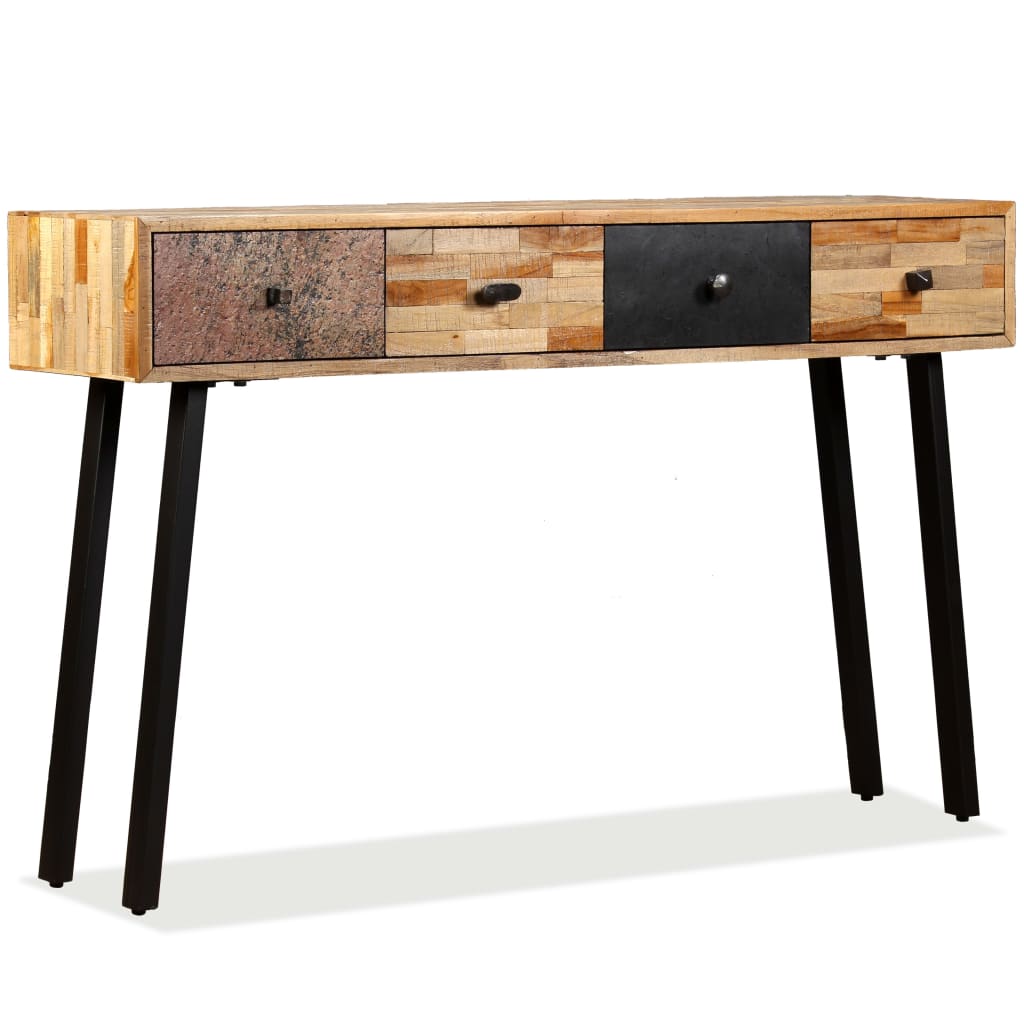 Tavolo Consolle in Legno Massello di Teak 120x30x76 cm | homemem39