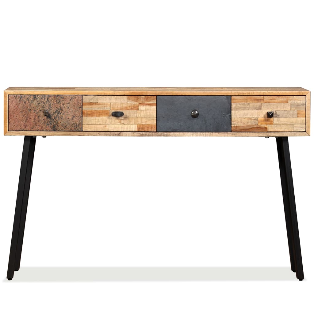 Tavolo Consolle in Legno Massello di Teak 120x30x76 cm - homemem39