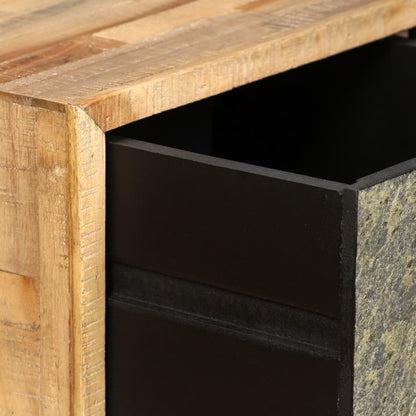 Tavolino da Salotto in Legno di Teak di Recupero 90x65x40 cm