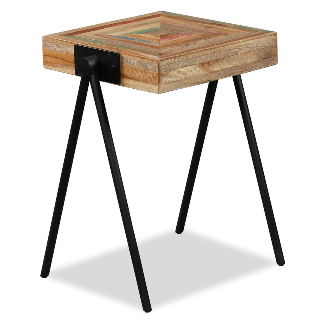 Tavolino Laterale in Legno Massello di Teak di Recupero