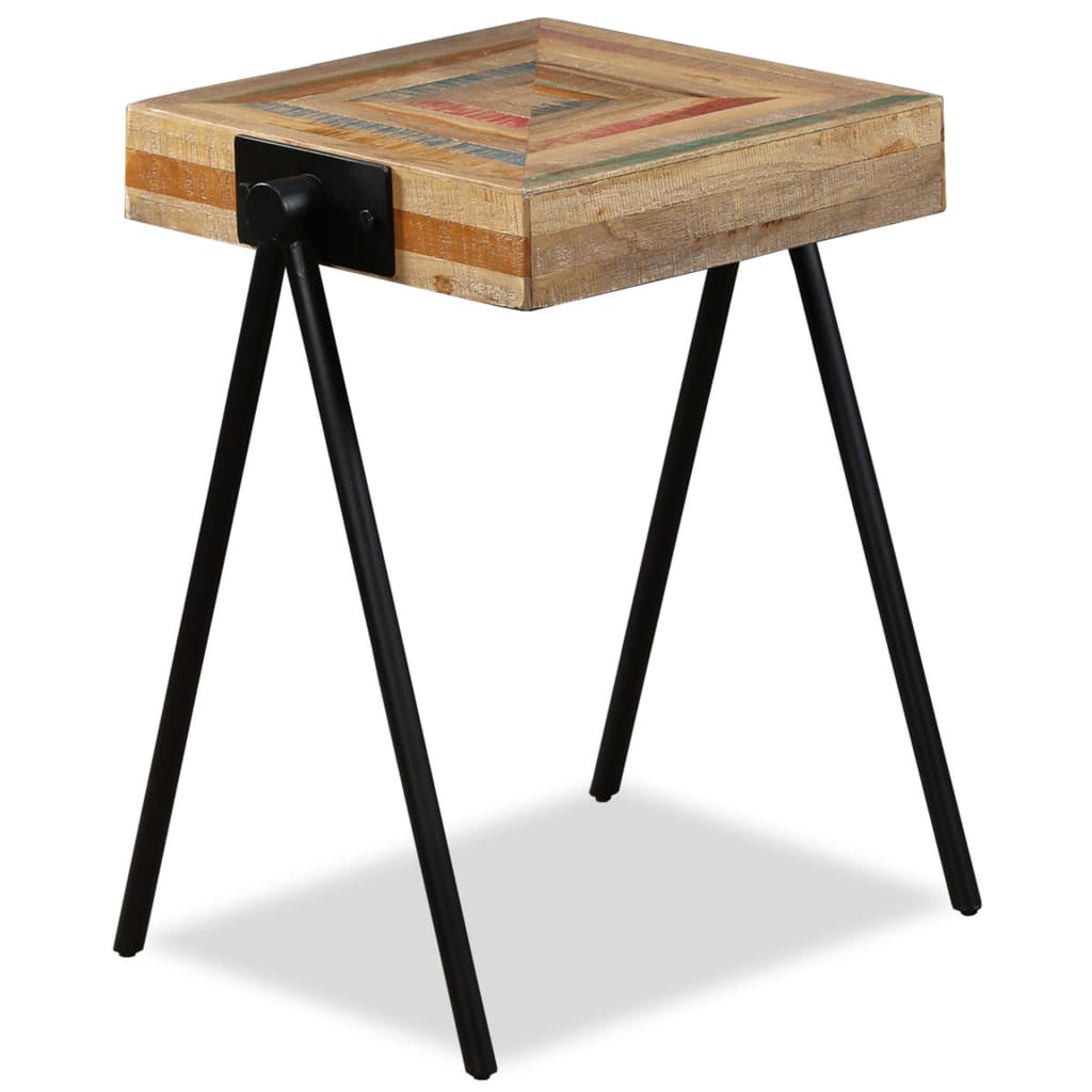 Tavolino Laterale in Legno Massello di Teak di Recupero