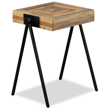 Tavolino Laterale in Legno Massello di Teak di Recupero
