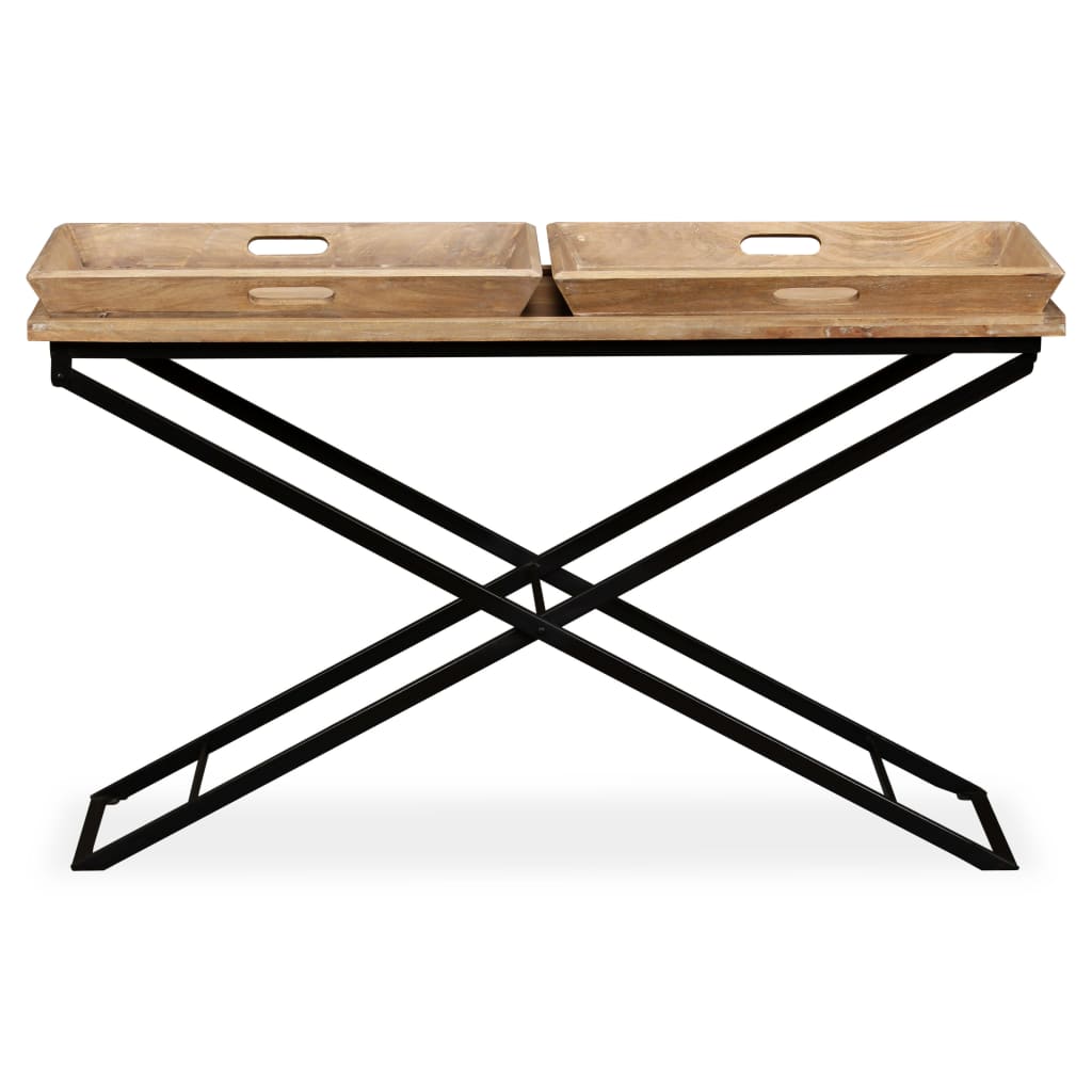 Tavolino Consolle in Legno Massello di Mango 130x40x80 cm | homemem39