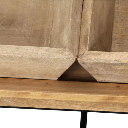 Tavolino da Salotto in Legno Massello di Mango 110x55x42 cm