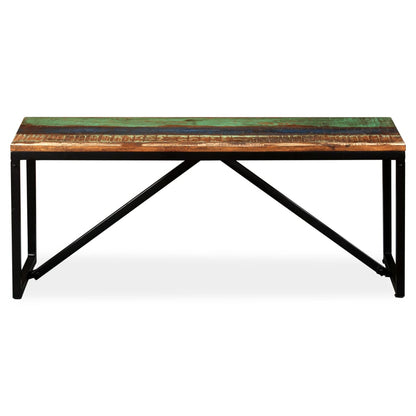 Panca in Legno Massello di Recupero 110x35x45 cm | homemem39