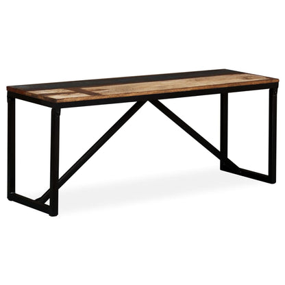 Panca in Legno Massello di Recupero 110x35x45 cm | homemem39