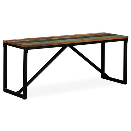 Panca in Legno Massello di Recupero 110x35x45 cm | homemem39