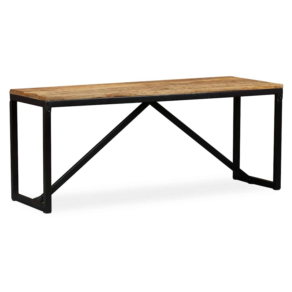 Panca in Legno Massello di Mango 110x35x45 cm