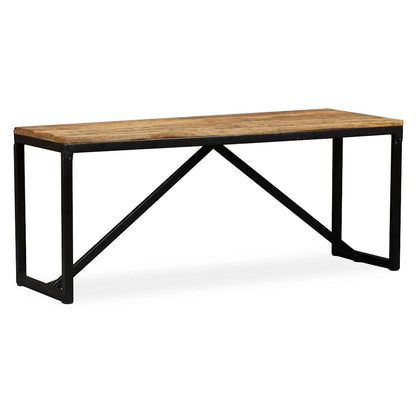 Panca in Legno Massello di Mango 110x35x45 cm