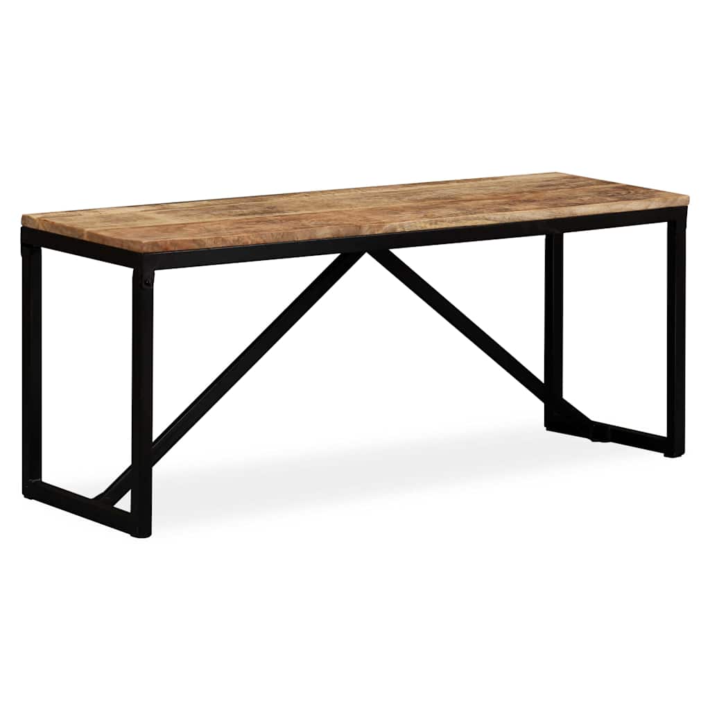 Panca in Legno Massello di Mango 110x35x45 cm