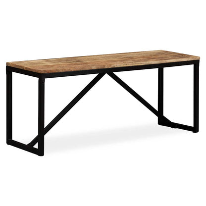 Panca in Legno Massello di Mango 110x35x45 cm