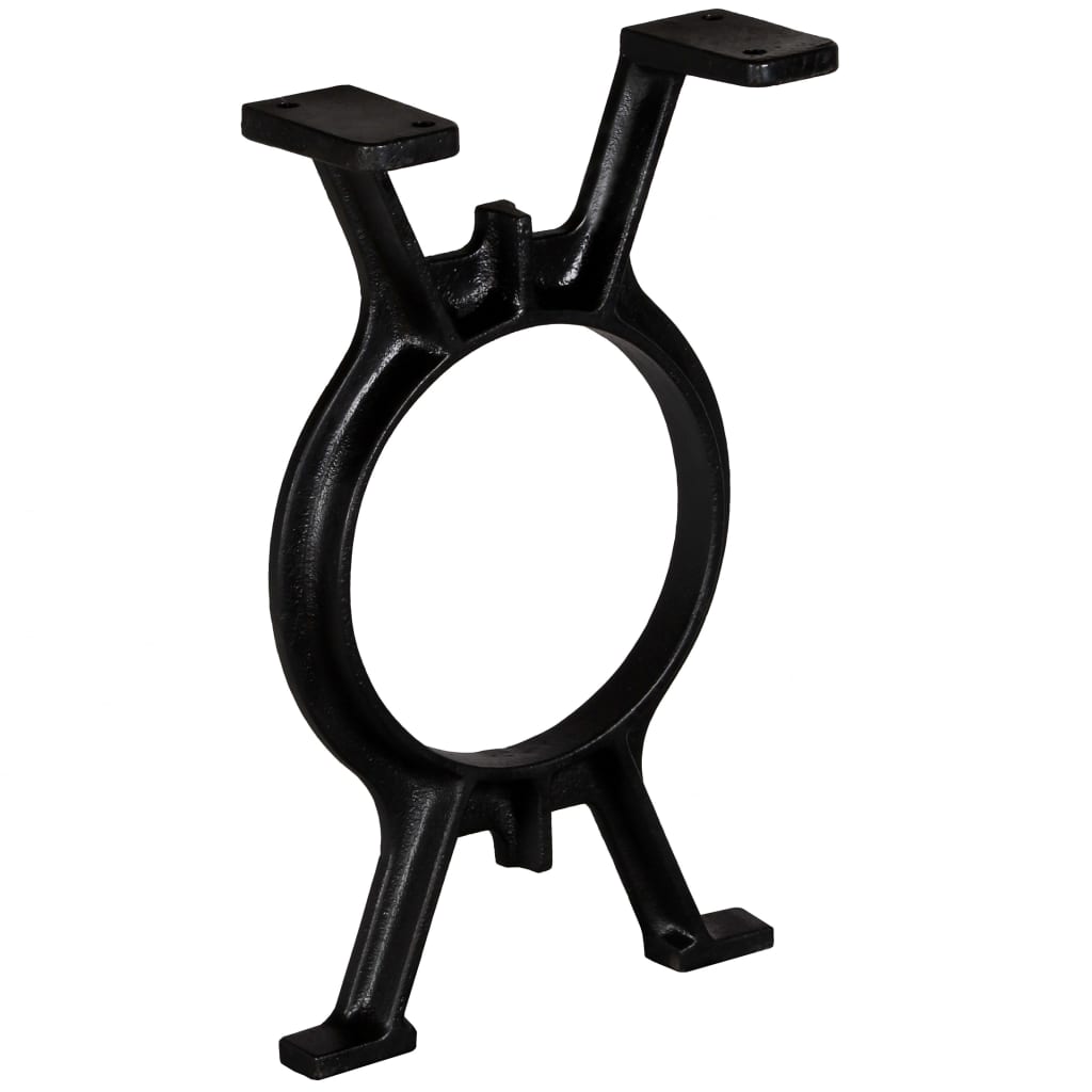 Gambe per Panca 2 pz a Forma di O in Ghisa