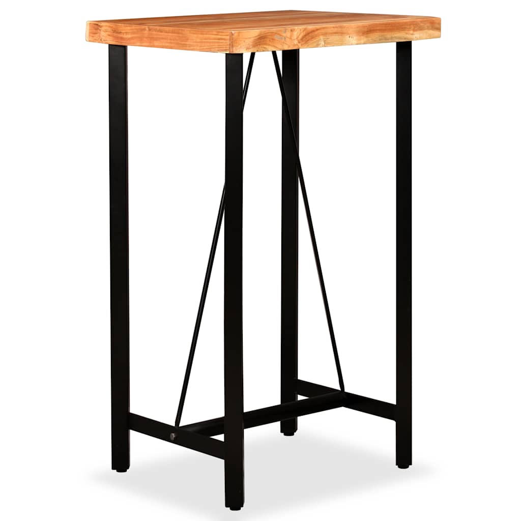 Tavolino da Bar in Legno Massello di Acacia 60x60x107 cm | homemem39