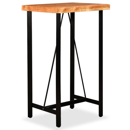 Tavolino da Bar in Legno Massello di Acacia 60x60x107 cm | homemem39