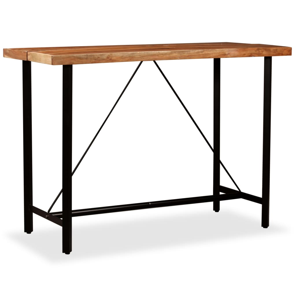 Tavolino da Bar in Legno Massello di Acacia 150x70x107 cm | homemem39
