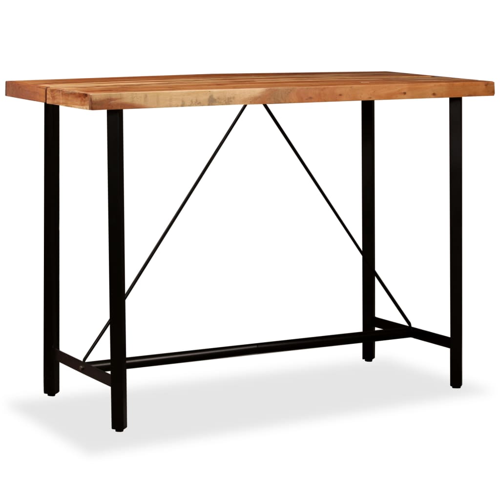 Tavolino da Bar in Legno Massello di Acacia 150x70x107 cm | homemem39